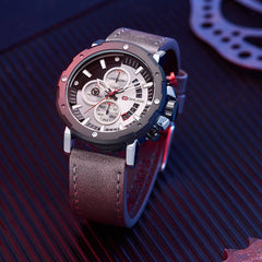 Genuine Leather High-end Waterproof Men's Luminous Quartz Watch