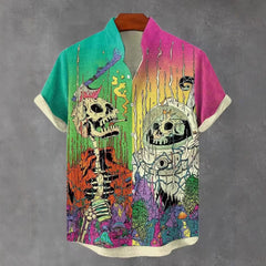 Fashion Personality Men's Art Pattern Shirt