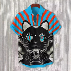 Fashion Personality Men's Art Pattern Shirt