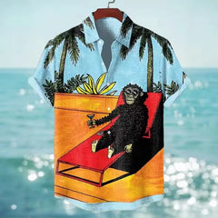 Fashion Personality Men's Art Pattern Shirt