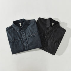 Men's Fashion Wash Vintage Denim Shirt