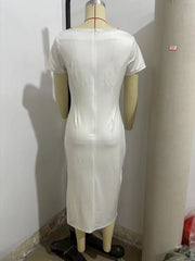 Off Neck Digital Printed Dress