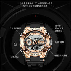Dual Display Advanced Quartz Fashion Electronic Sports Watch