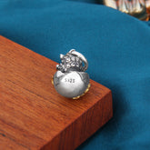 S925 Sterling Silver Money Drawing Egg Pendant