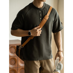 Breathable Terry Texture Raglan Sleeve Casual Loose Top