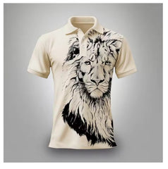 Summer Lion Printing Business Casual T-shirt