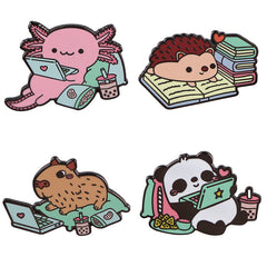 Panda Hedgehog Capybara Giant Salamander Animal Badge Oil Drip Brooch