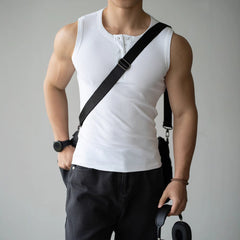 Four-sided Stretch Sunken Stripe Fitness Vest