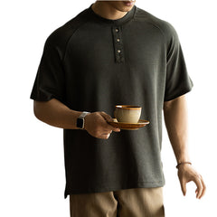 Breathable Terry Texture Raglan Sleeve Casual Loose Top