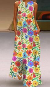Fashion Painted Print Long Dress For Women
