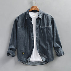 Men's Fashion Wash Vintage Denim Shirt