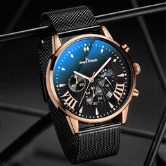 Multifunctional Business Men's Watch Luminous Waterproof Six-pin