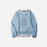 Spring Sweet Girl Cute Design Sense Loose Pullover Sweatershirt