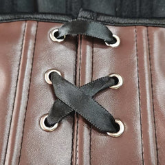 Leather Shaping Chest-wrapped Off-shoulder Vest