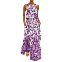 Fashion Painted Print Long Dress For Women