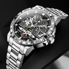 Men's Cool Double-sided Hollow-out Trend Automatic Mechanical Watch