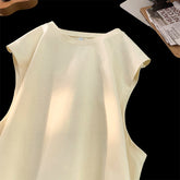 Men's Loose Pullover Solid Color Tank Top Sleeveless T-shirt