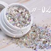 1Box Iridescent Effect Nail Art Mermaid Glitter Hexagon Paillette Sequins Chunky Glitter Manicure Tips Sparkling Flakes Powder