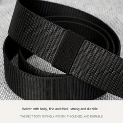 Men Belts Automatic Buckle Metal Webbing Belts for Men Canvas Nylon High Quality Strap Casual Sports Students