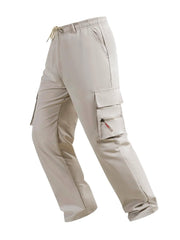 Men's Cargo Pants Spring Autumn Multi-Pockets Work Trousers Outdoor Casual Solid Color Long Pants Hiking Jogger Male Clothing