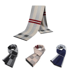 Men Scarf For Man Winter Copy Cashmere Shawl Luxury Brand Scarf Soft Keep Warm Outdoor Grey Knit Neckerchief Men Shawl Wrap Gift