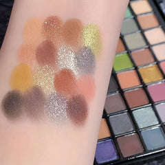 40-Color Eyeshadow Palette-Matte,Shimmer & Satin Finishes in Earthy Browns,Nudes & Multicolor Tones for Stunning Eye Makeup Look