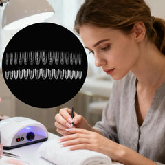 Nail Forms for Gel 240 Pieces Translucent Manicure Crafting Gel Nail Extension Forms for Beginners Professionals Women