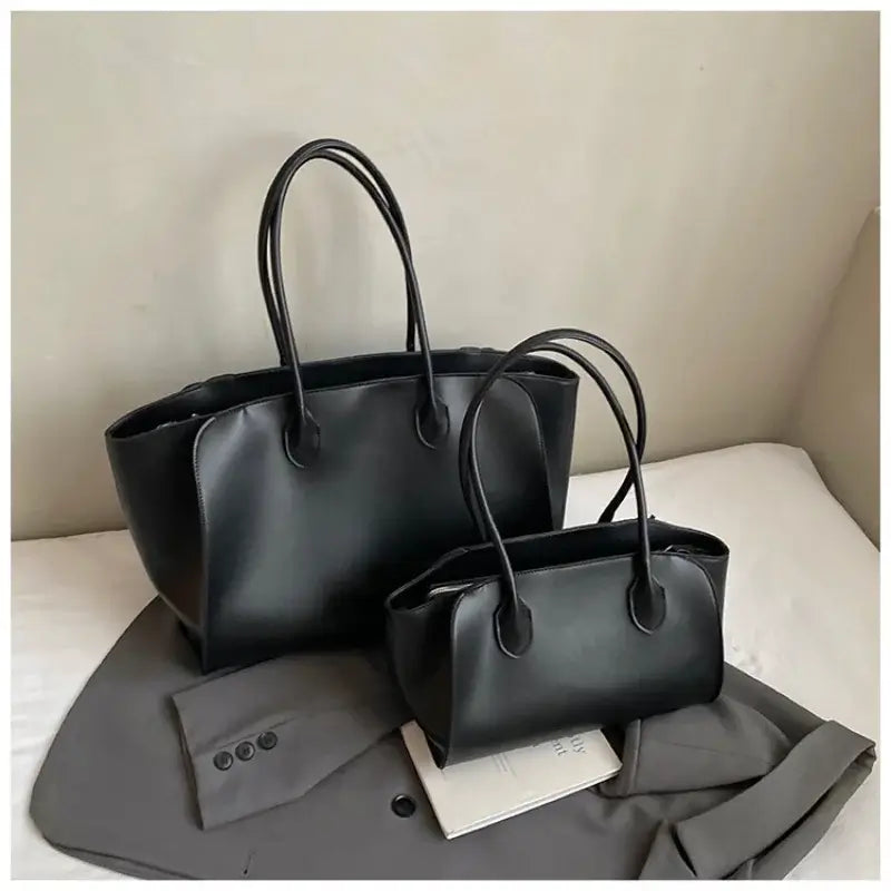 Luxury Soft Leather Tote Bag Trendy Commuter Style