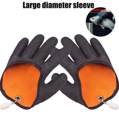 Anti-Slip Full Finger Fishing Gloves Cutproof Durable Work Gloves Fisherman Protect Hand Fish Grab Latex Hunting Gloves