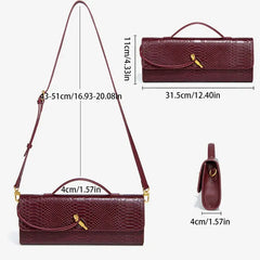 Womens Leather Clutch Bag Elegant Evening Party Purse
