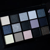 Black Smokey Eyeshadow Palette, 15 Colors ,Punk Style,Neutral Eye Make up, Shimmer Pearly Sequin Eyeshadow