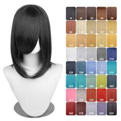 Anime Synthetic Hair wig Cosplay Wig Short Personification Cos Cute Lovely Pink Wig Wavy Curls Party Synthetic Hair with Bangs