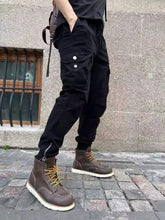 Cargo Pants for Men Trekking Biker Trousers Man Motorcycle Grey Hiking Outdoor Korean Style Slacks Cotton Big Size Street Long