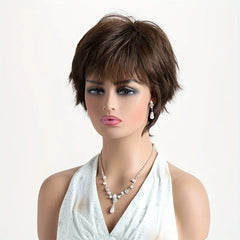 Women's short curly hair synthetic wigs, suitable for daily use, parties, and as costume wig accessories