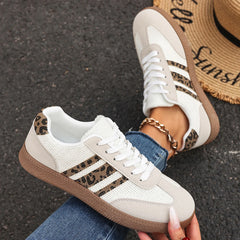 2025 New Women Sneakers Fashion Casual Flats Vulcanize Shoes Round Toe Lace Up Comfortable Flat Shoes for Women Zapatos De Mujer