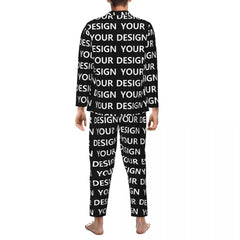Pajamas Mens Add Design Room Sleepwear Custom DIY Made Your Image Two Piece Loose Pajama Sets Long Sleeves Oversized Home Suit
