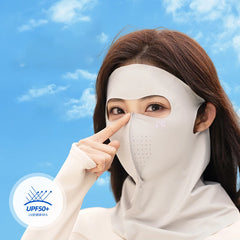 Sun Protection Full Face Mask For Women Driving Cycling Breathable Cool Neck Warmer Facekini Golfing Shopping UV Blocking Scarf