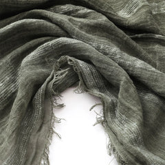 Cotton Linen Striped Scarf for Men Women Soft Warm Neckerchief Short Tassel Scarves Male Accessories Bufandas Shawls