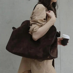 Womens Large Capacity Tote Bag Retro Commuter Style