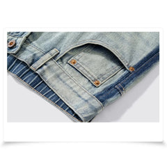 Trendy Men's Straight Leg Jeans Casual Loose Fit Autumn Winter New Style Blue Washed Denim Pants Versatile for All Seasons