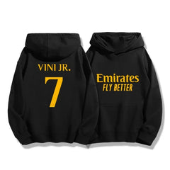 Men's Football Hoodie Autumn_Winter Madrid 7_10 Sports Training Running Hoodie Casual Fashion Loose Street Coat For Women