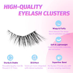 Half False Eyelashes, Natural Style, Thickened Cat Eye, 10 Pairs, 10mm Slim Short False Eyelashes, Suitable for Daily Use
