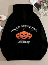 Halloween Element Hoodies for Men and Women in Autumn and Winter, 100% Pure Cotton Hoodies with Autumn and Winter Prints