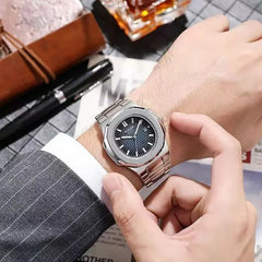 New Luxury Men Quartz Watches Automatic Date Watch Man Stainless Steel Sport Chronograph Watch for Men Clock reloj hombre