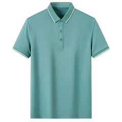 New Male Casual Shirts Men's Fashion Solid Short Sleeved Polo Shirt Summer Breathable Comfortable Versatile Top Man T-shorts