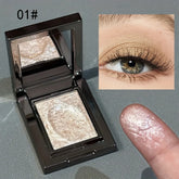 Single Color Eyeshadow, Dazzling Sparkle, Brightening, Long-Lasting Color, Waterproof and Sweat-Proof, Natural, Cosmetics for Creating Exquisite Eye Makeup, Suitable for Music Festivals, Parties, and Role-Playing