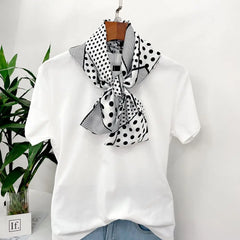 Mens Long Silk Scarf Fashionable Narrow Neck Scarf
