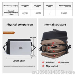 Premium Leather Handbag Chic Minimalist Crossbody Shoulder Bag for Work Commute Stylish Underarm Bag