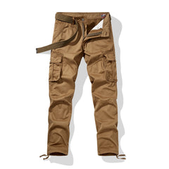 Man Cargo Pants Fashion Pure cotton High Waist Workwear Trousers Trend Slim High Street Brand Straight Casual Binding Leg Pants