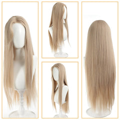 Synthetic wig linen long straight hair with bangs long curly hair ponytail extensions dirty braids Halloween Christmas gifts